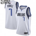 Maillot NBA Dallas Mavericks Dwight Powell 7 Nike 2022-23 Association Edition Blanc Swingman - Enfant